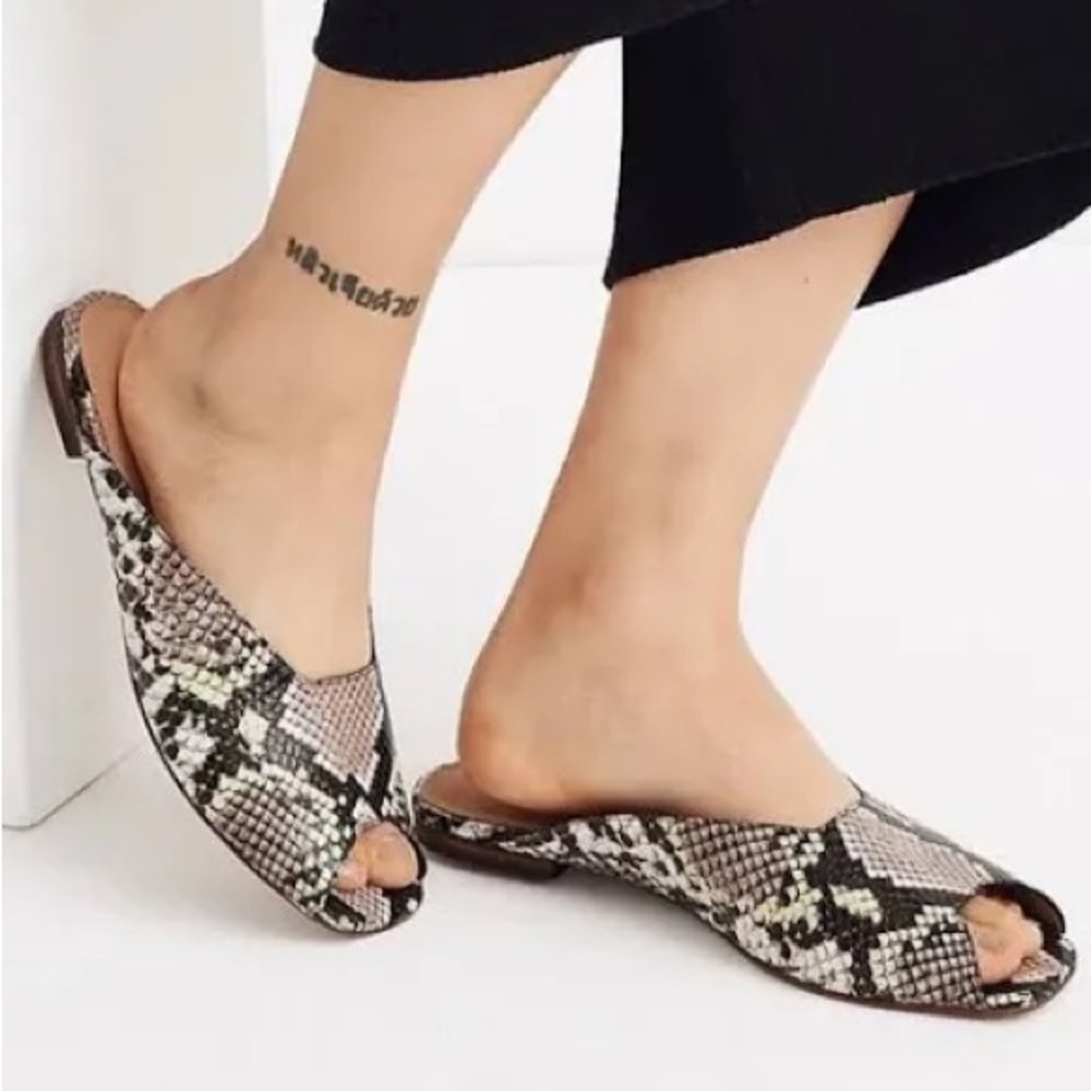 Madewell Snakeskin Slide Sandals